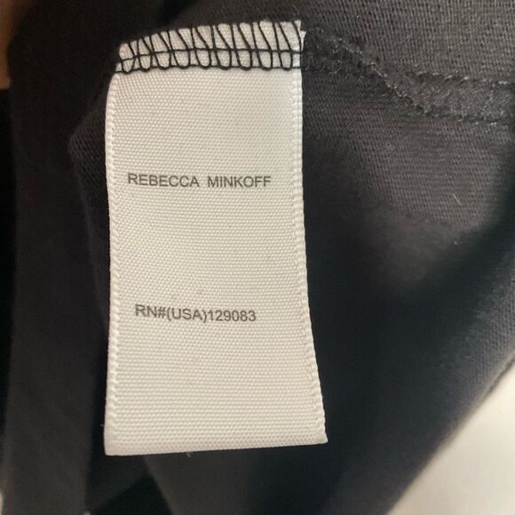 NWT Rebecca Minkoff Marta Belted‎ T-Shirt Dress Black Long Sleeve Size Medium - Picture 9 of 13